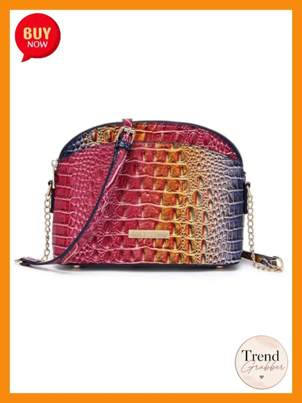 Vegan Leather Crocodile Embossed Satchel Crossbody Handbag Clutch